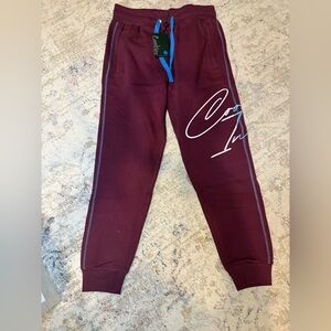 Cookies SF Script Logo Joggers – Maroon / Blue Drawstring – Size M – New w/ Tags